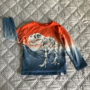 EUC GAP T-rex dinosaur fossil graphic size 4 long sleeve t shirt